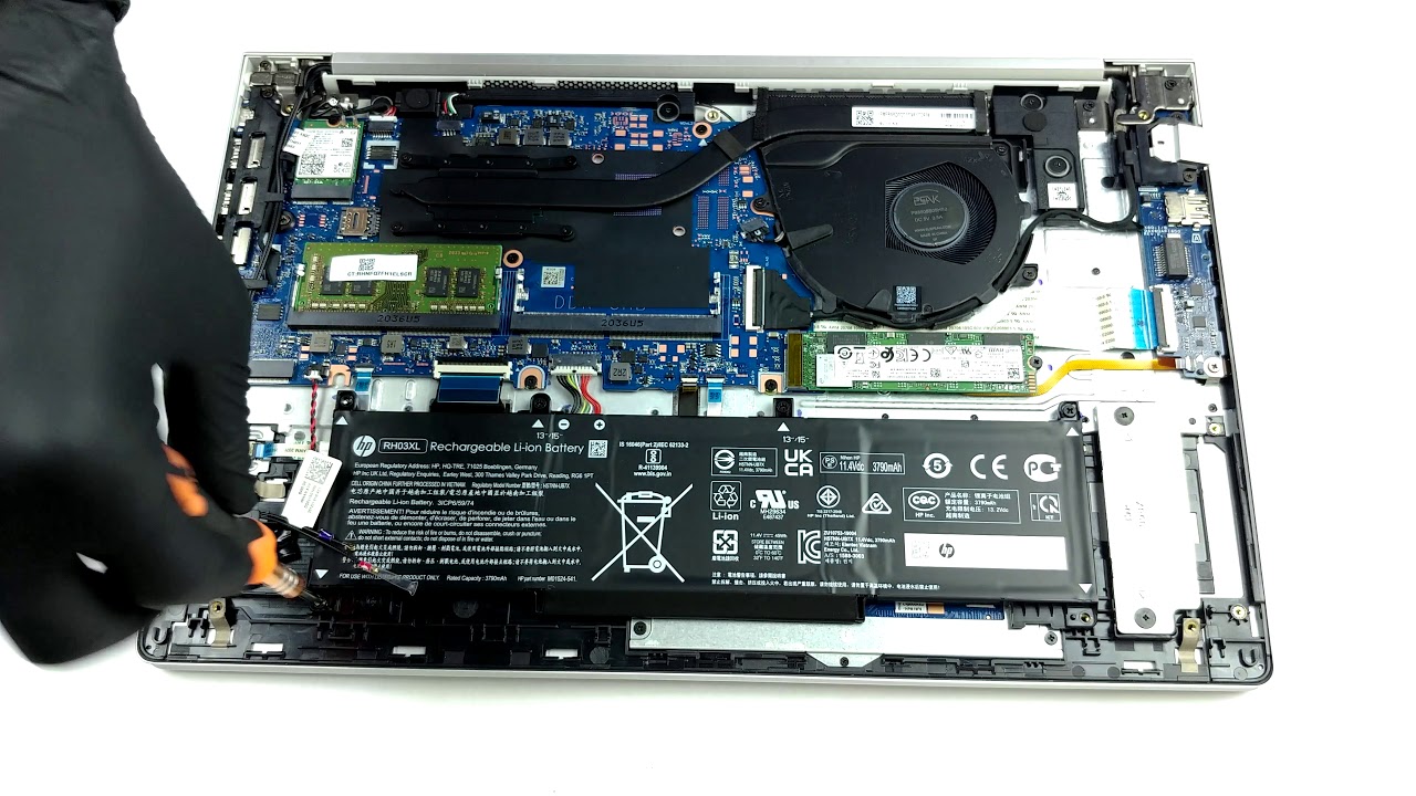 Removing & replacing parts for HP ProBook 450 G8