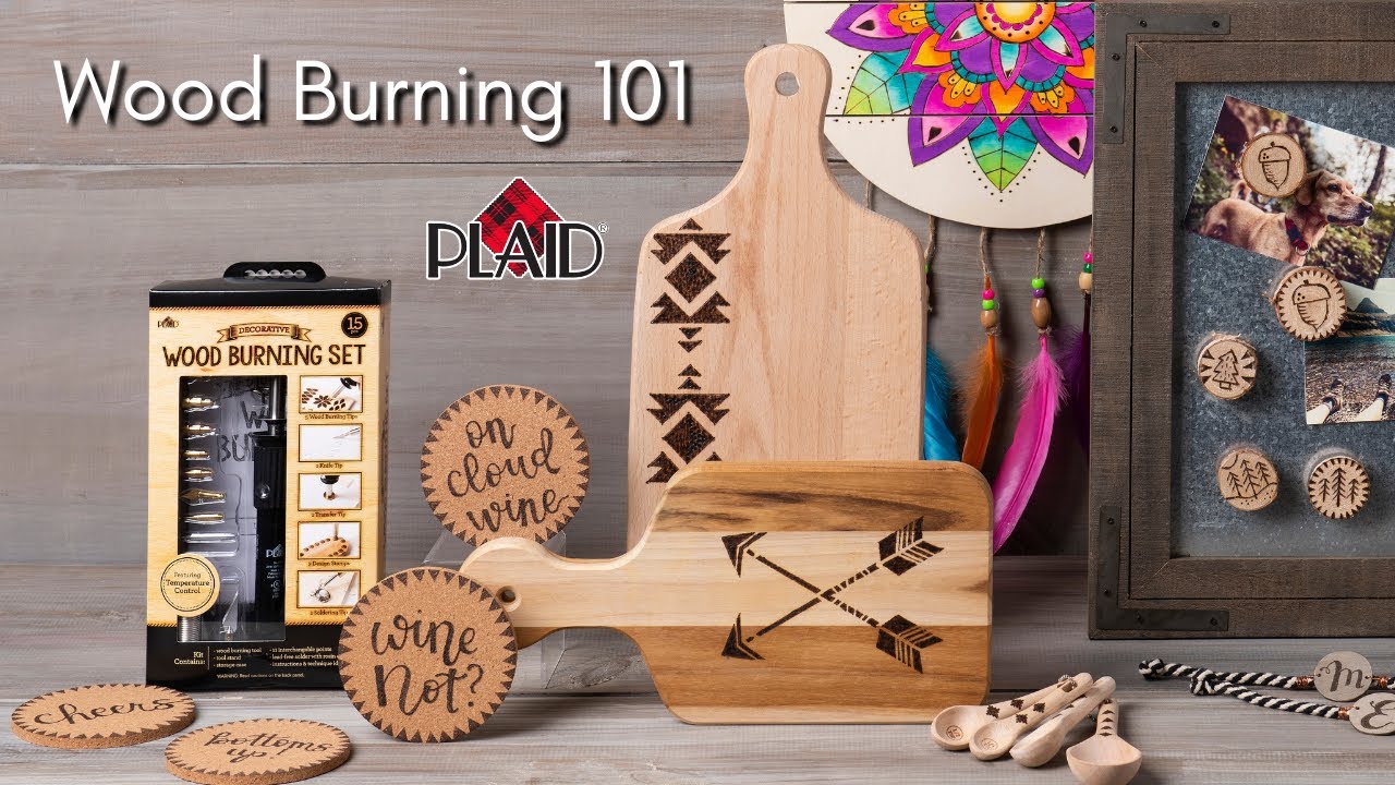 Plaid Wood Burning Set 