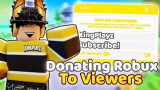 🔴LIVE🔴💸DONATING ROBUX TO VIEWERS IN PLS DONATE💸100 ROBUX WHEEL SPIN💸 GOAL: 400K. Comment Usernames..