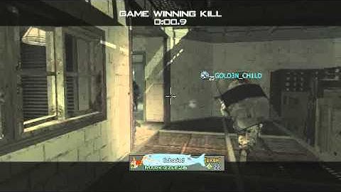 absolutely epic MW3 double throwing knife game ending kill