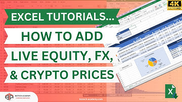 How to Add Live Equity, FX and Crypto Prices into an Excel Workbook
