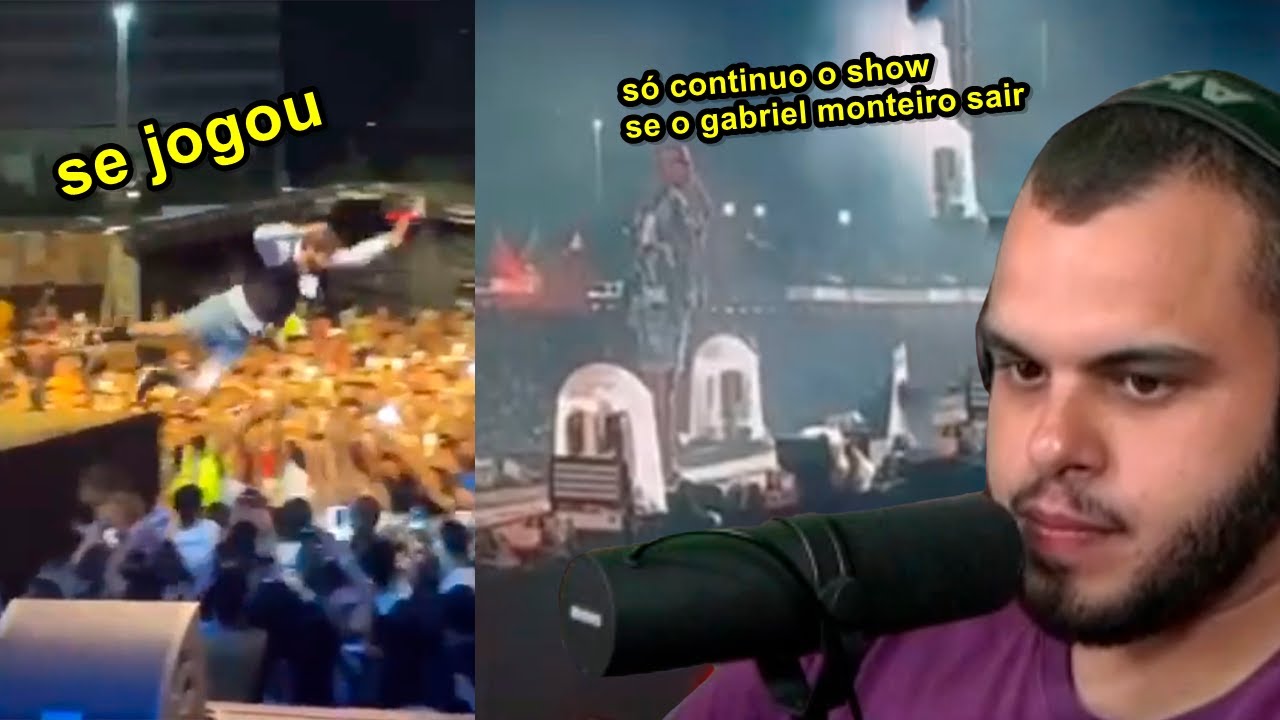 GABRIEL MONTEIRO EXPULSO E DEFANTE SE MACHUCA EM FESTIVAL DE RAP - Maicon React
