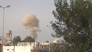 Воздушная атака к северу от Хомса. Сирия