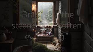 The Bathhouse Window ♨️ | Quiet Steam &amp; Falling Rain #LittleWorldsAI #asmrshorts #cozyloop #shorts