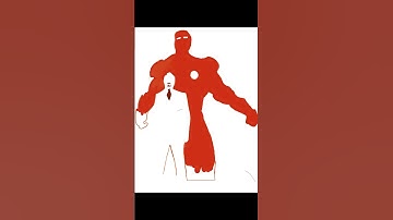 How to draw Iron Man on ipad pro 2021  and procreate | basic easy painting | #shorts #youtubeshorts