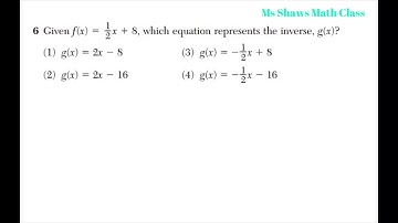How to find the inverse of linear equation. Example