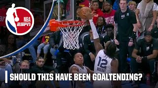 Hawks announcers are FURIOUS at lack of goaltending call on Ja Morant | NBA on ESPN