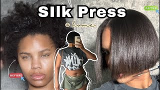 Silk Press and Haircut @ Home | Natural Hair Blow Out | Dedicated2tish