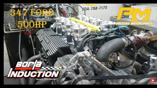 Kevin's 500HP 347 Stroker Ford with Borla Stack Injection on the Dyno at Prestige