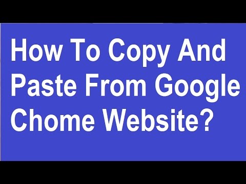 Como copiar e colar da Chrome Web site Google?