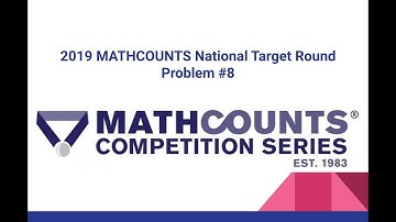 2019 MATHCOUNTS National Competition Target Round #8