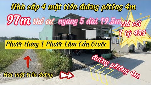 ❤️ Bán nhà cấp4 2mặt tiền đường 4m Phước Lâm Cần Giuộc chỉ với 1tỷ450tr