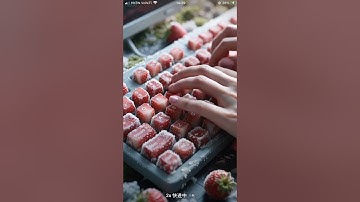 Typing In Strawberry Keyboard | ASMR | Ai Shorts| #shorts #ai #animation #asmr #satisfying #relaxing