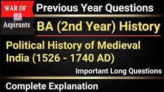 Ba 2nd year history 2nd paper | Ccs University ba 2nd year history paper | Ba history 2nd paper