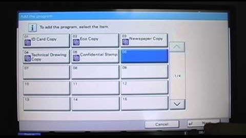 How To:  Creating a Program on a Kyocera MFP