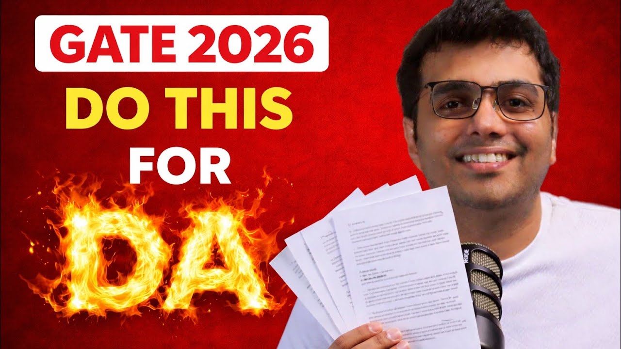 Do this for GATE DA 2026 (Mission 60+)