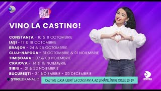Stirile Kanal D - Casting “Casa iubirii”, la Constanta, azi si maine, de la 10:00 la 19:00!