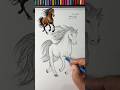 كيف رسم حصان بيجري باقلام رصاص بسهولة   رسم