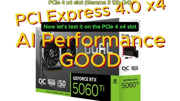 NVIDIA 5060 Ti 16GB PCI Express 4.0x4 vs 5.0x16 AI Performance - Does PCIe Bandwidth Matter?