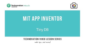 Technovation Palestine - Code - MIT App Inventor - tiny db - Arabic Tutorial