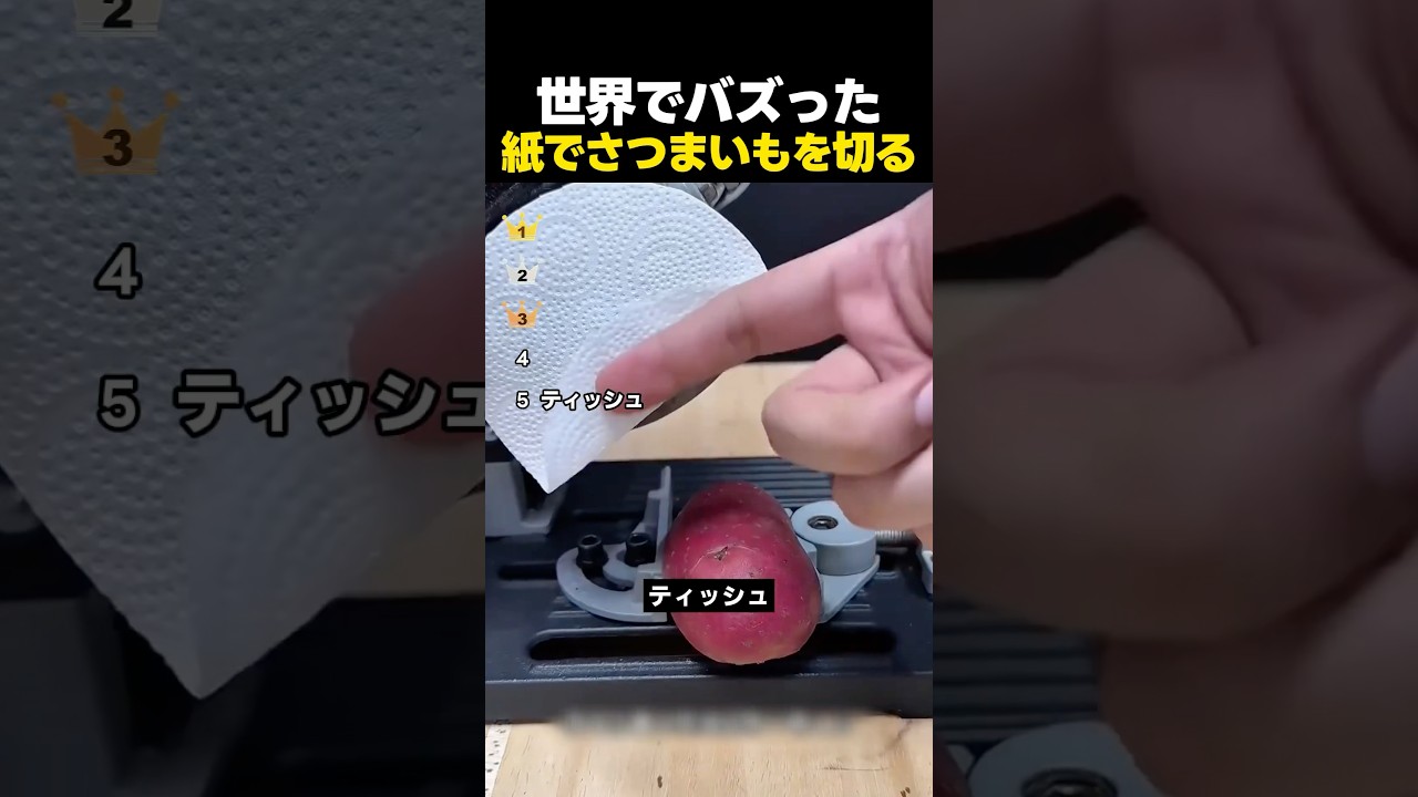 世界でバズった紙でさつまいもを切る実験TOP5