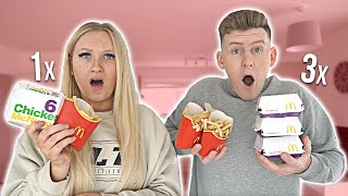 I ATE 3x MY GIRLFRIENDS DIET FOR A DAY!! *bad idea*