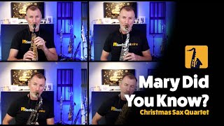 Video thumbnail of "Mary Did You Know - Sax School Online Quartet"