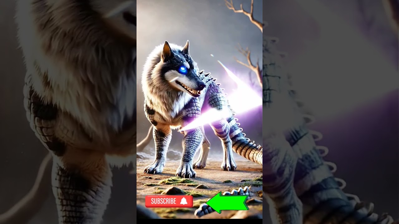 Epic Cyber Wolf-Dragon | Mythical Beast in 4K Fantasy Animation