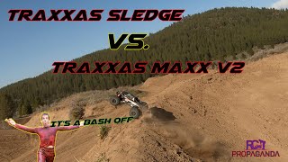 Crazy Rc Trucks! Traxxas Sledge Vs. Traxxas Maxx V2 | Who Will survive Until LVC!!!