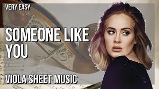 SUPER EASY Viola Sheet Music: How to play Someone Like You  by Adele