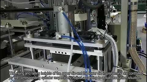 Cup mask production line preform part debugging video