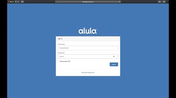 AlulaConnect Tutorial 1: Log In