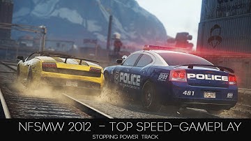 NFS MOSTWANTED (NFSMW - 2012)  TOPSPEED GAMEPLAY - STOPPING POWER TRACK (HD)