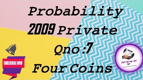 #B.Com Part I 2009 Private Q # 7 (b) Probability Coin Problem Shortcut # With Easy and Unique Trick