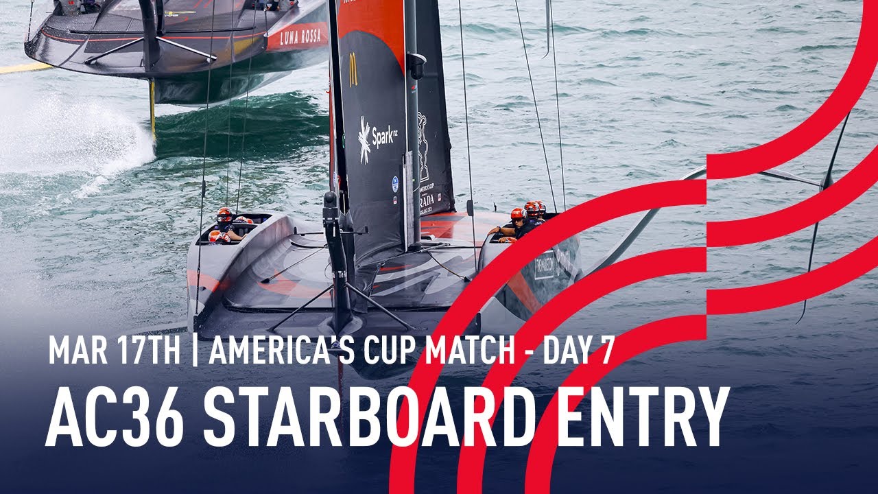 The 36th America’s Cup | Starboard Entry Stern Camera | 🔴 LIVE Day 7