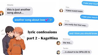 lyric confessions - part 2 (KageHina) - another song about love