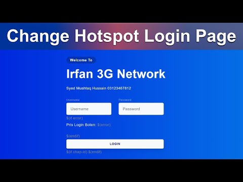 How To Create Mikrotik Hotspot Login Page | How To Change Hotspot Login Page 01