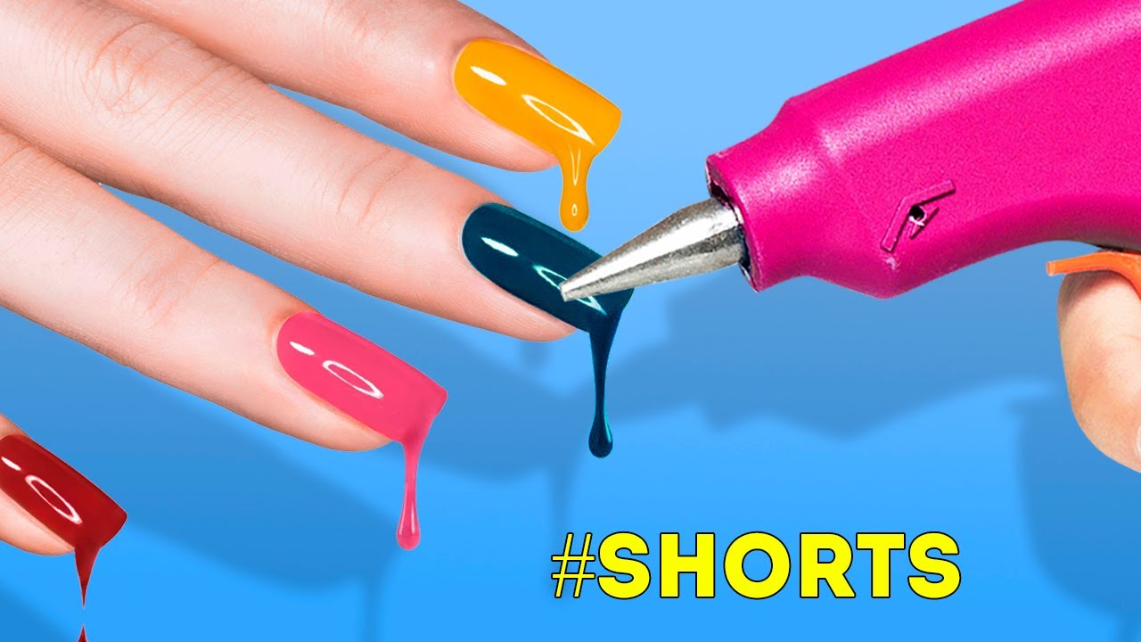 Hacks For Perfectly Painted Nails || DIY FAKE NAILS #shorts