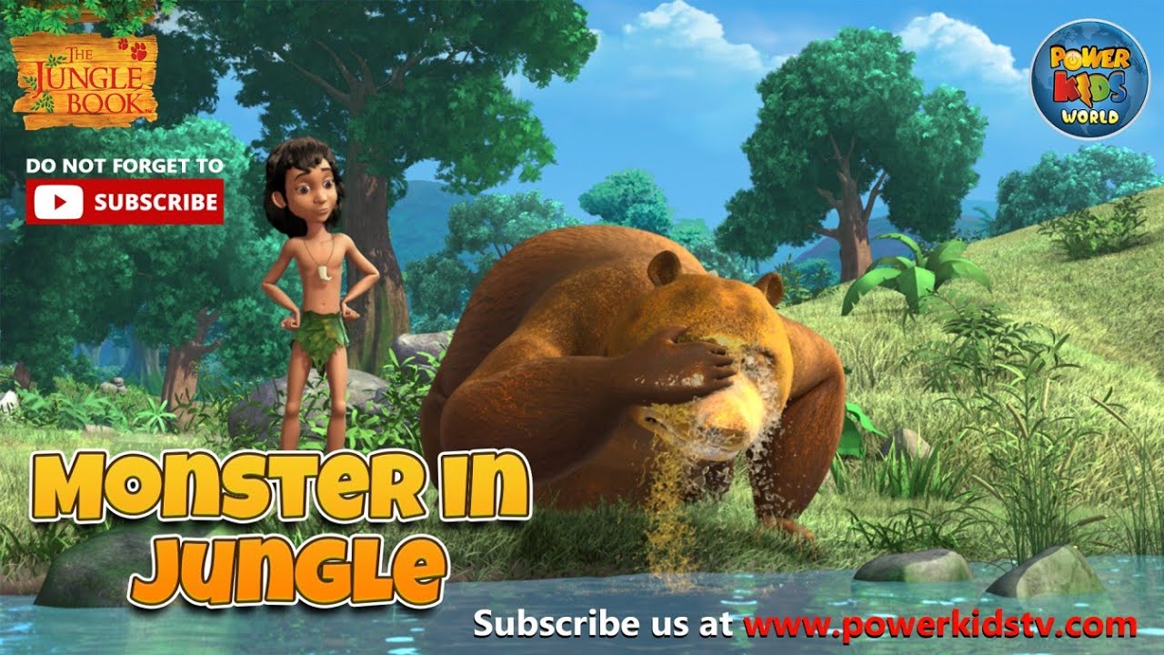 Monster in the jungle book cartoon Mega Episode | Mowgli | Hathi |  @PowerKidsWorld - YouTube