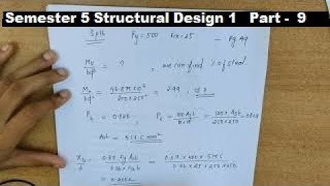 Semester 5 Structural Design 1   Part -  9