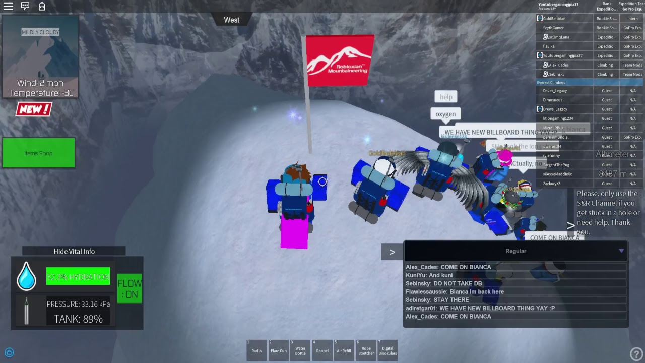 Roblox Mount Everest Climbing Its Back Climbing While - roblox mt everest climbing roleplay beta youtube