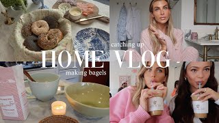 weekend vlog: at home, catching up, baking fresh bagels! 🌷🩷🏡🐛