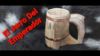 Como hacer un jarro con tronco 👍. how to make a wooden jug