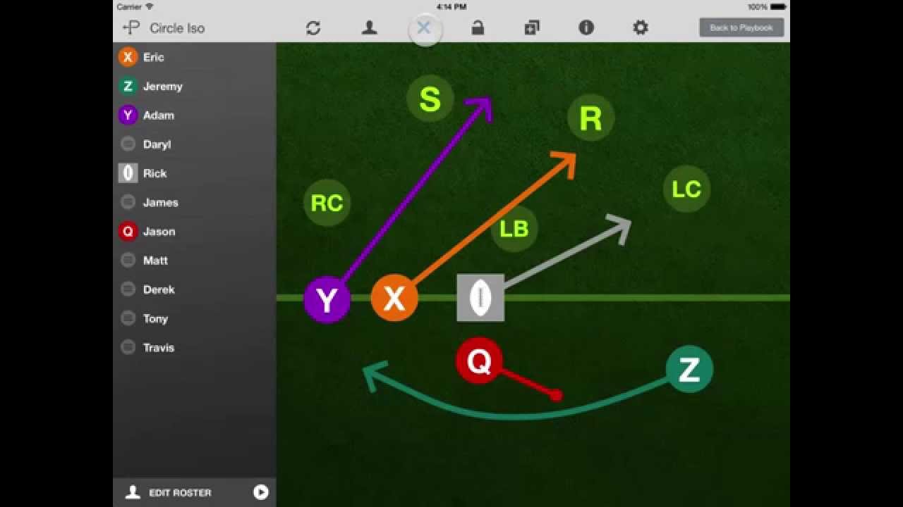 iPad V3.0 Play Settings Flag Football Playmaker iPad App Tutorial