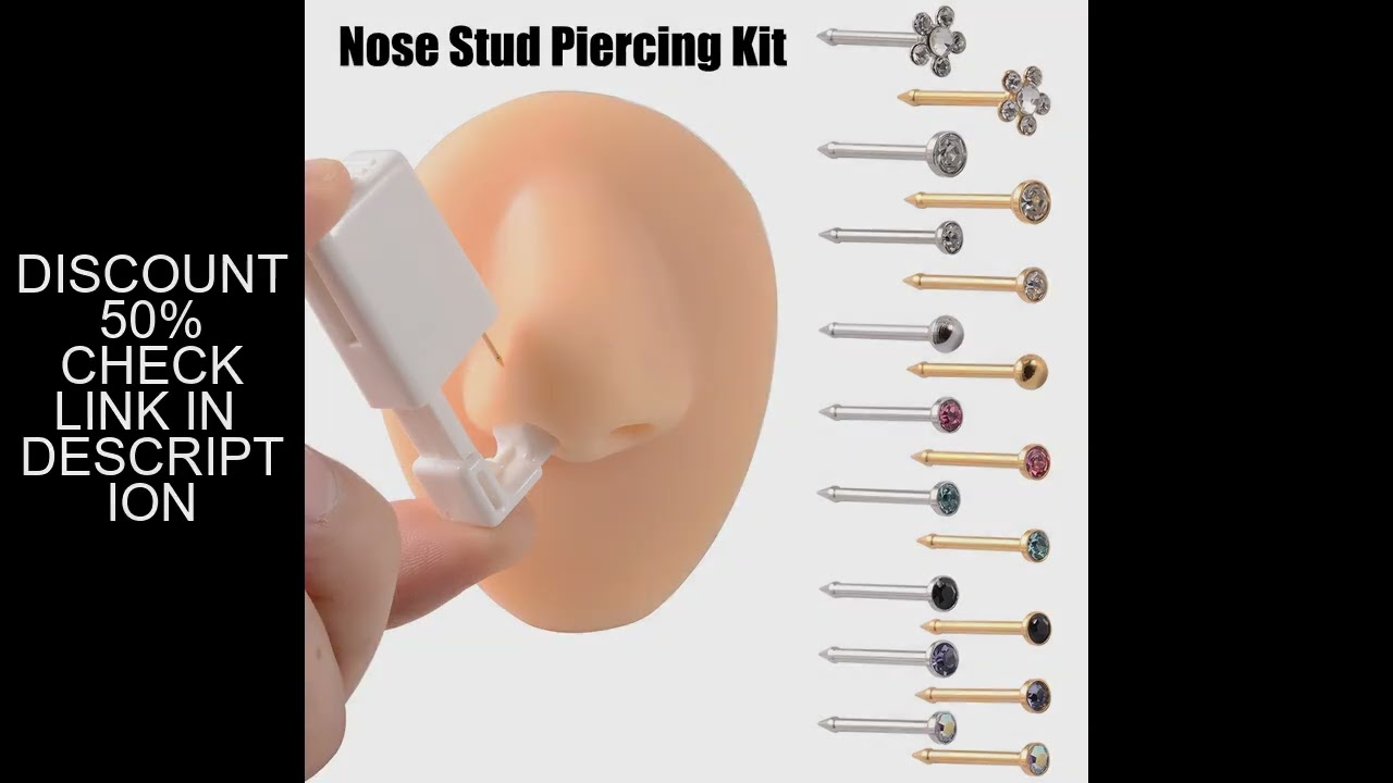 Disposable Safe Sterile Piercing Unit For Nose Studs Piercing Gun Tool Machine Kit Stud CZ Earrings