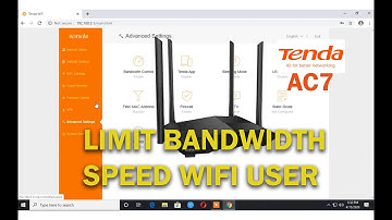 Limit wifi user bandwidth speed in TENDA AC7