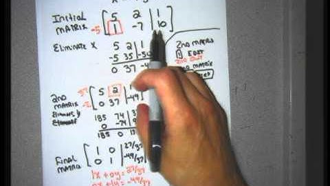 College Algebra section 8 2 part 1 Systems of Linear Equations -- Matrices
