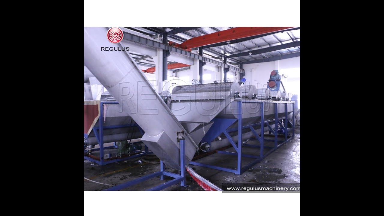 Automatic plastic PE/PP washing and drying machine YouTube
