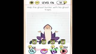 Brain Test Tricky Puzzles LEVEL 176 Help the ghost hunter with his ghost traps - Gameplay