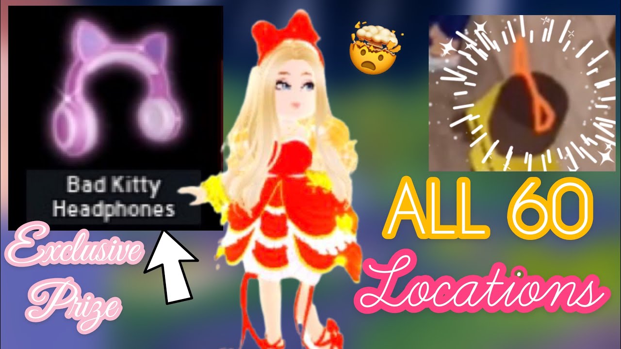 WHERE ALL 60 TOKENS IN ROYALE HIGH FOR KITTY HEADPHONES ARE! AND A FEW